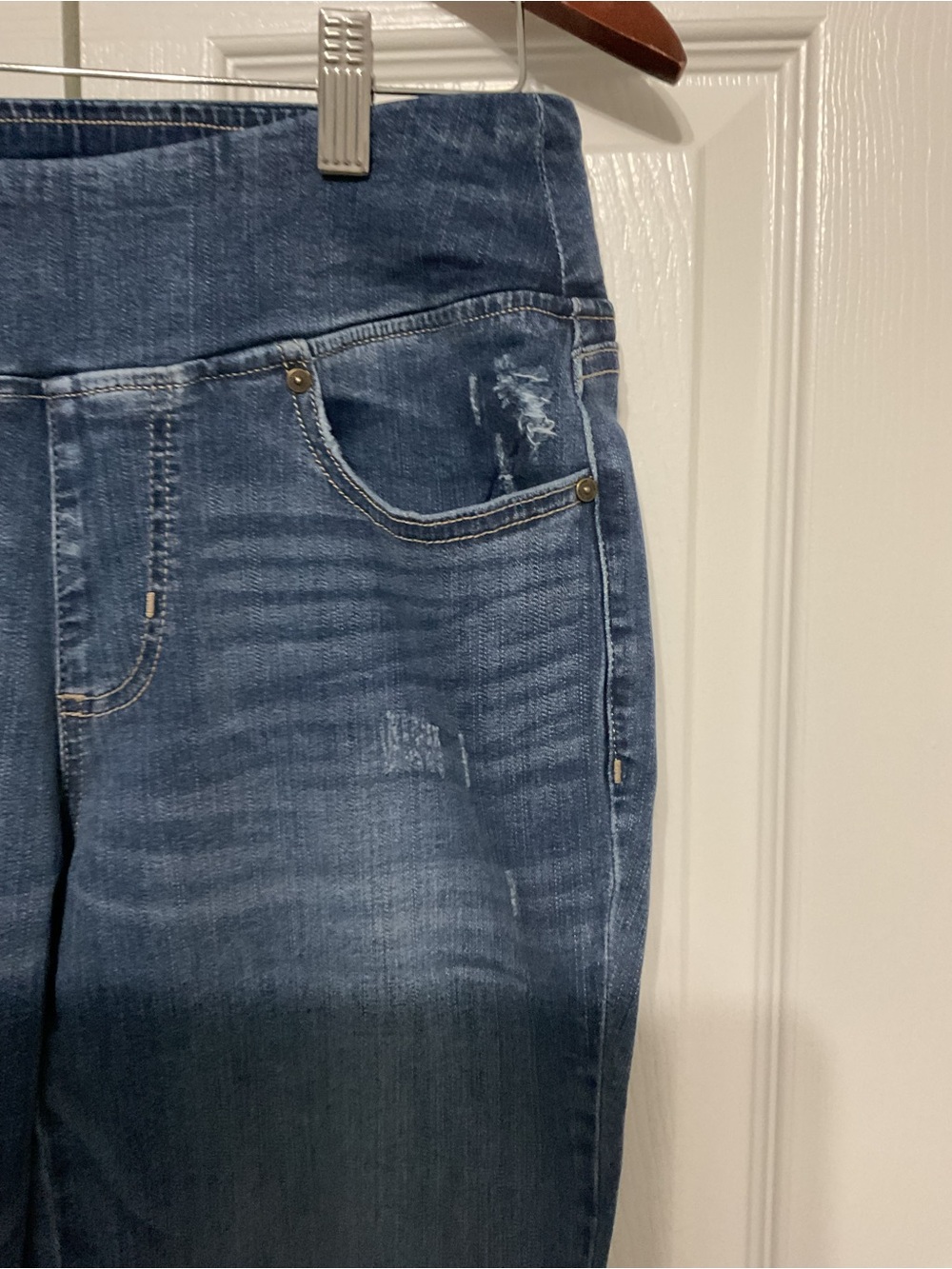 Kim Gravel pull on Stretch Mid-Rise Blue Women's Jeans - Picture 2 of 8